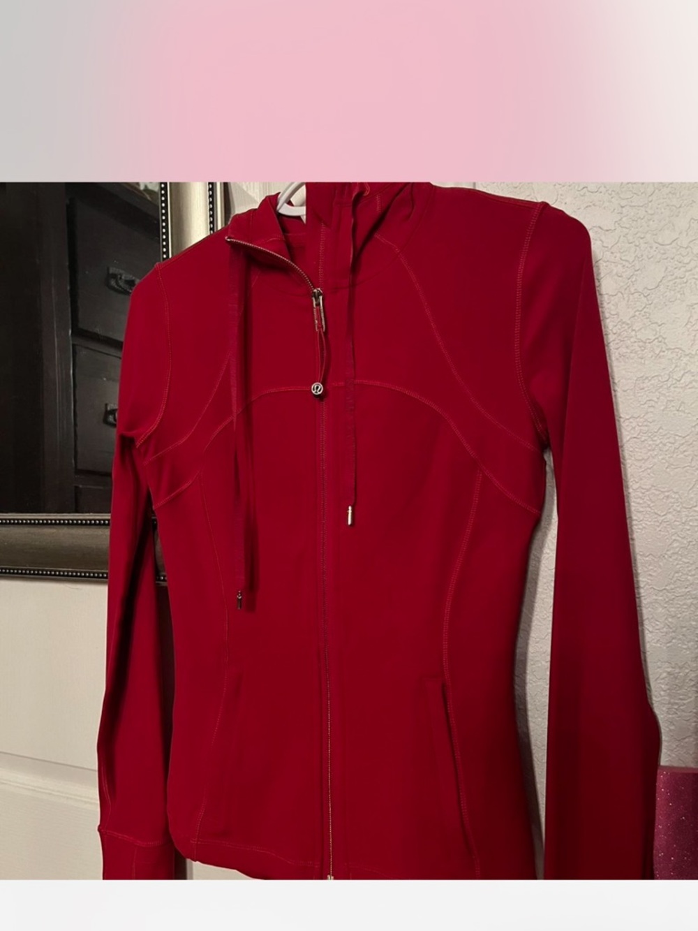 Red lululemon define hooded jacket